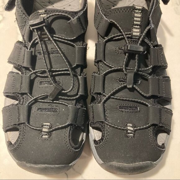 KHOMBU Sz 9D Hiking Walking Bungee Closure and Velcro Adjustable Strap  Shoes - Picture 3 of 9